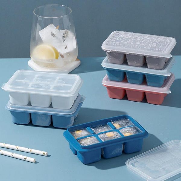 

silica gel ice making box with cover mould for home 3pcs baking moulds