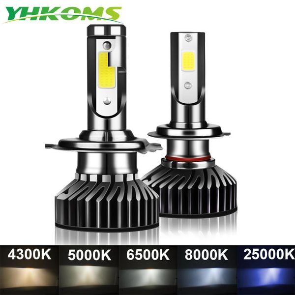 

car headlights yhkoms 80w 14000lm haedlight h4 h7 h1 led h8 h9 h11 4300k 5000k 6500k 8000k 25000k auto fog light 16000lm 12v bulb