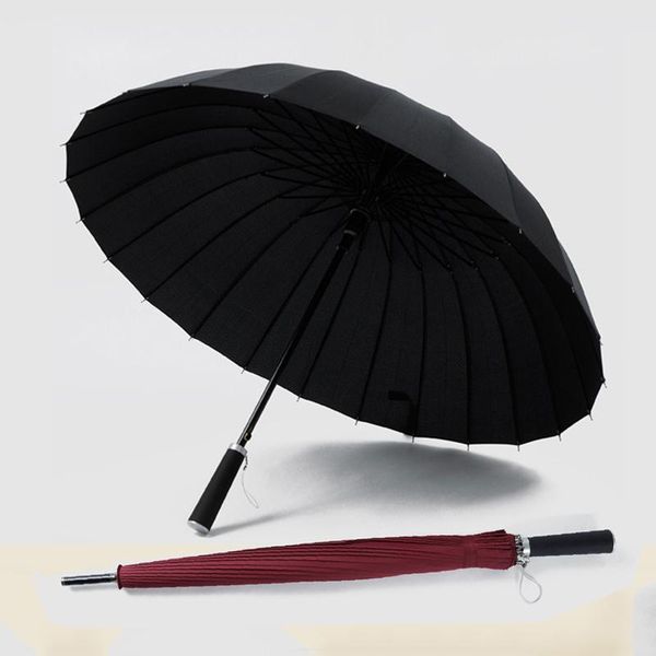 

umbrellas upgraded 24k windproof golf umbrella solid color waterproof automatic anti-uv parasol