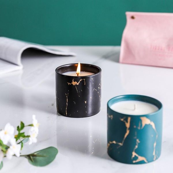 

scented candles home decoration aromatic marble neutral nordic wind