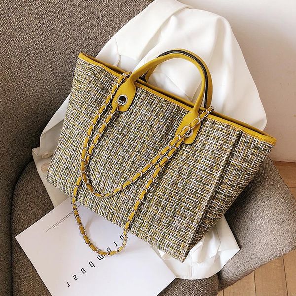 

evening bags 2021 korean female bag hundred simple check color chain bucket single shoulder messenger large tote for women