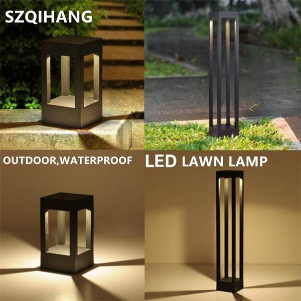 

outdoor waterproof 10w led garden lawn lamp minimalist modern landscape park light lighting aluminum ac85-265v lamps