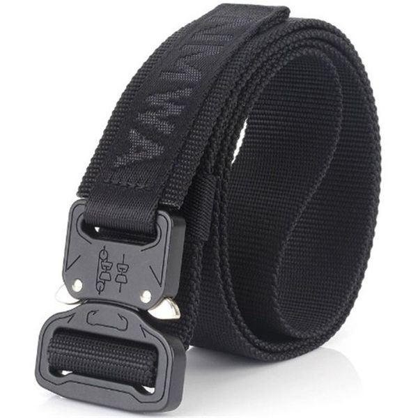 

tactical belt outdoor training men black weave buckle belts, Black;brown