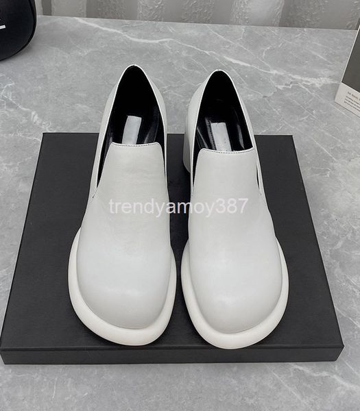 

dress shoes column heel platform single shoes high heels 201 round head lady style versatile set foot sheep lazy women simple, Black