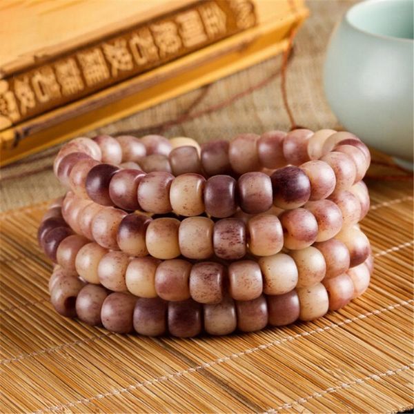 

beaded, strands wholesale trendy natural light blood camel bone buddhist 108 prayer mala diy beaded bracelet jewelry hand sculpted craft, Black