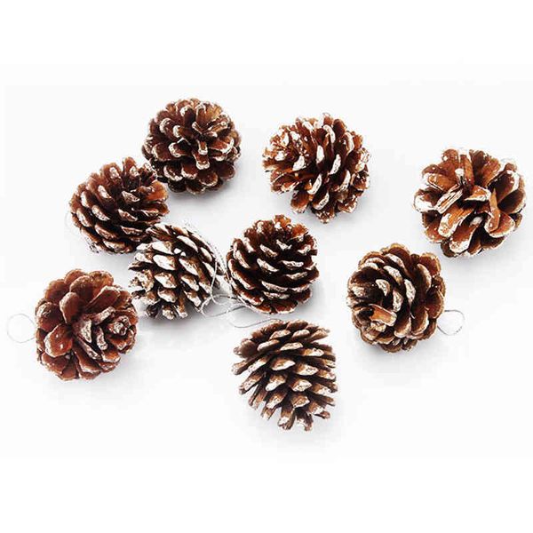 

christmas pinecone cover 9 pendant tree decorations natural dyed white paint
