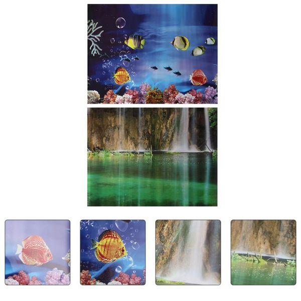 

decorations 1pc practical fish tank sticker background for home store