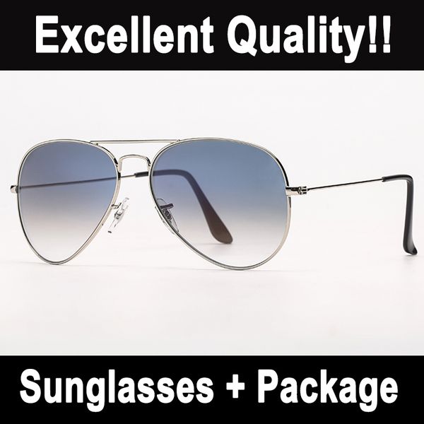 

pilot fashion sunglasses design metal frame sun glasses mens womens sunglasses uv protection glass lenses des lunettes de soleil for ladies, White;black