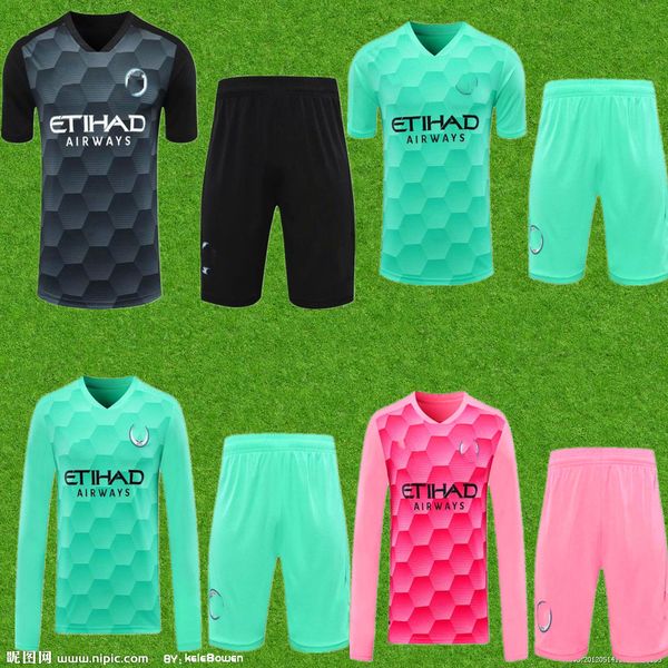 

goalkeeper full 2021 man kun aguero city 20 21 soccer jerseys silva maillot ederson m. football shirt grimshaw men kits camiseta, Black