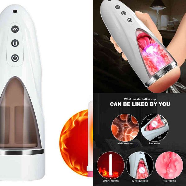 Dispositivo automatico per la masturbazione orale per massaggio del sesso maschile Nxy Automatic Aircraft Cup Lingua reale completamente migliorata 0114