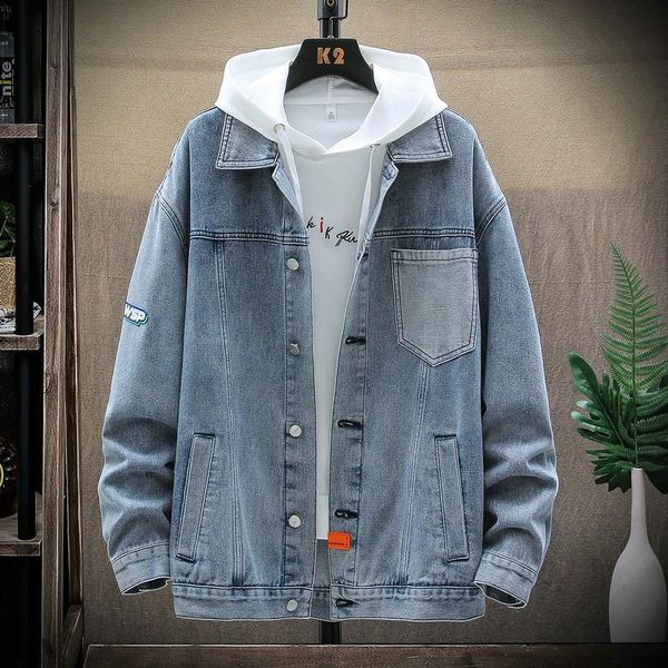 

men's jackets workwear style denim jacket autumn loose casual japanese all-match handsome trend clothing, Black;brown