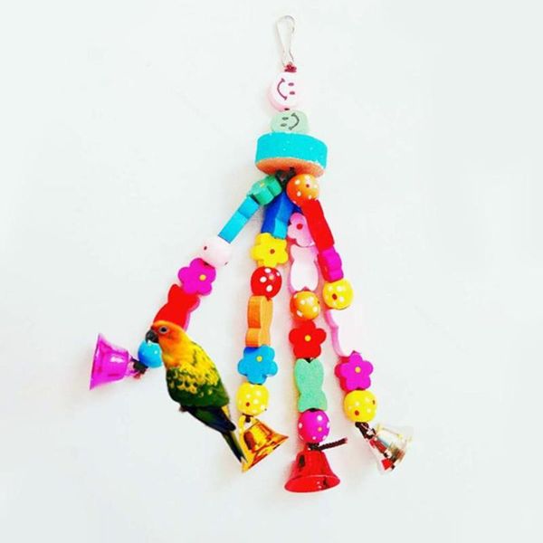 

other bird supplies wooden stand frosted tooth grinding bells beaded toy for parrot