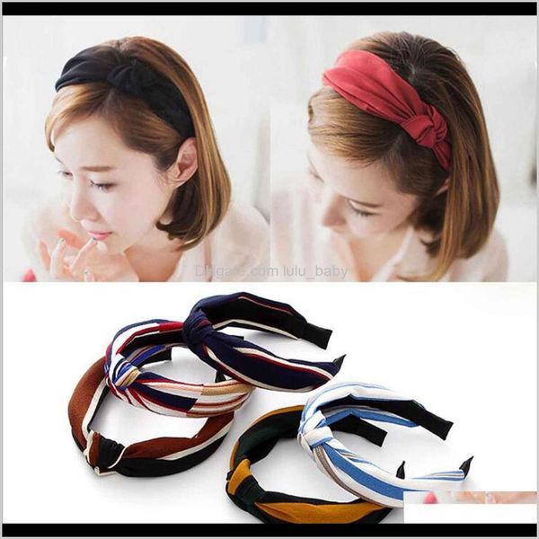 

girls elastic bands knot turban flower headbands bow head hoop 6armi headband rh8lq, Black;brown