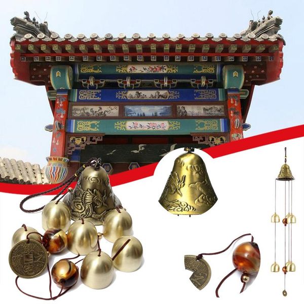 

metal copper wind chime antique pendant door decoration alloy bell chinese oriental lucky decorative objects & figurines