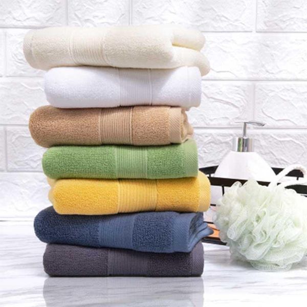 

towel 100% cotton quick drying stripe face hand bath cloth bathroom absorbent 7 colors home gift 34*74cm el for adults