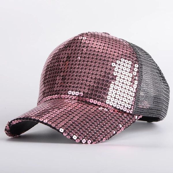 

ball caps 2021 women bling fashion reflective mesh hat baseball cap1, Blue;gray