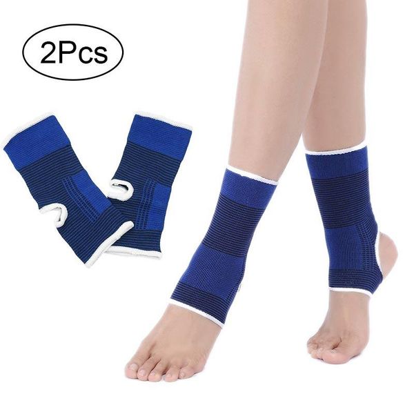 

ankle support 1pair kid compression brace knitted elastic sleeve sock sports relief pain yoga running football protective gear, Blue;black