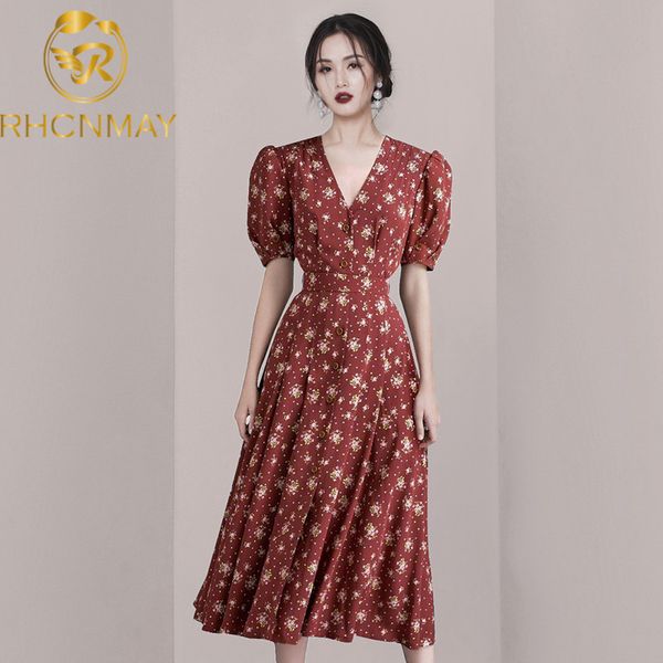 

new designer runway women bodycon pleated dress new summer short puff sleeve print midi dress v neck dressesswimwear bathing suits swim, Black;gray