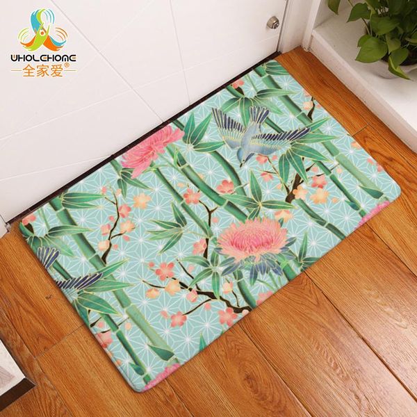 

carpets blooming flowers decorative home floor mats kitchen anti-skip hallway rugs entrance doormats for car living room decor