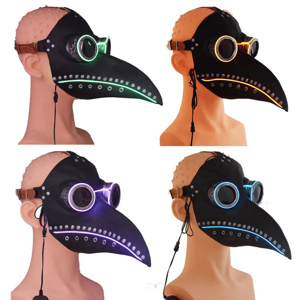 Halloween pest bek dokter masker hete bal feestartikelen lichtgevende maskers