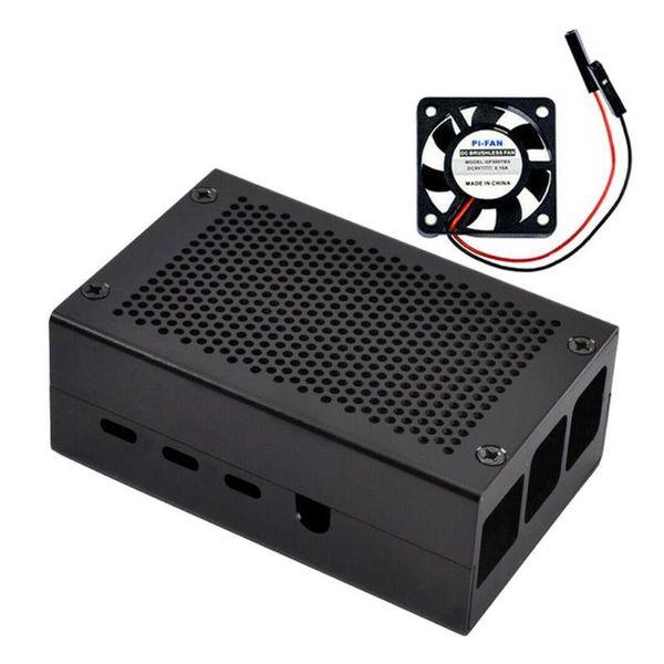 

fans & coolings for raspberry pi 4 model b universal aluminum case with fan official shell