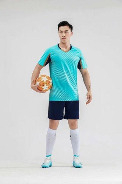 

20-21 arrival blank soccer 1 polyester football uniform t-shirt team suits can be customized003, Black