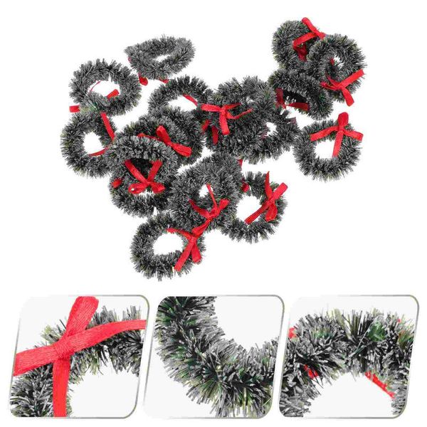 

decorative flowers & wreaths 20 pcs christmas garlands mini hanging door decors (assorted color)