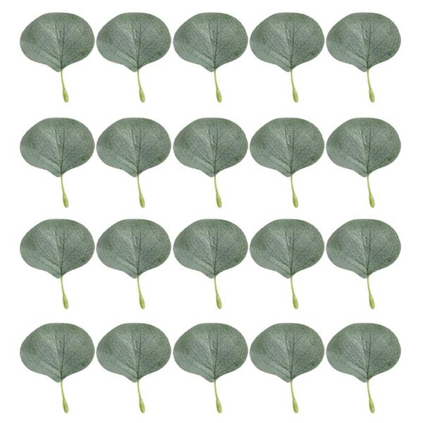 

100pcs simulated eucalyptus leaves diy wedding supplies decorative flowers & wreaths