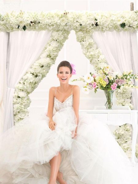 

decorative flowers & wreaths 1m/2m flor artificial creativa corredor de lujo plegable doblado decoraci0n boda telon fondo arco fiesta h