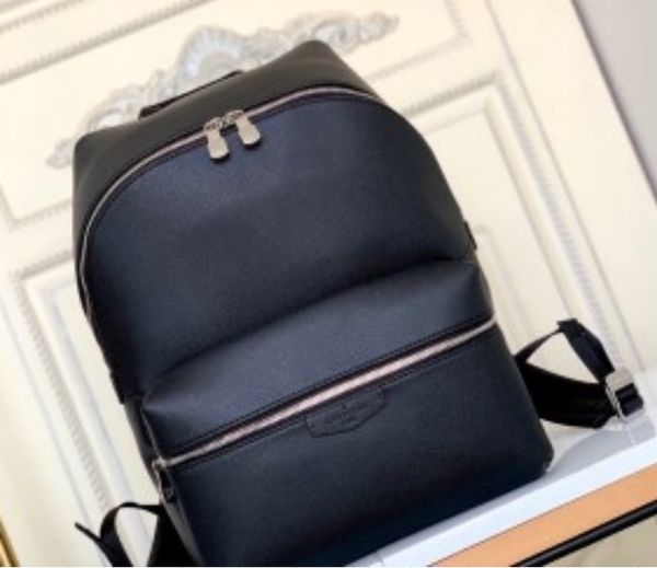 flor preta mochila de couro genuíno de boa qualidade mochilas de lona bolsa masculina de luxo bolsa de computador de negócios de alta capacidade para homens moda escola