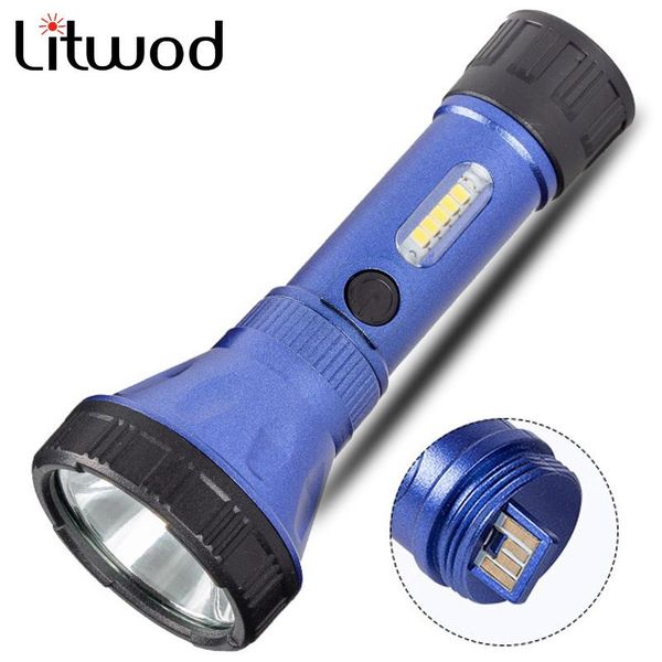 Taschenlampen Taschenlampen Eingebaute Batterie XP-G Q5 Led-beleuchtung Taschenlampe USB Aufladbare COB Outdoor Wasserdichte Laterne Für Camping