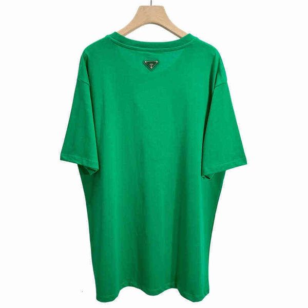 

men's t-shirts 22ss spring summer europe italy 3d silicon tee cotton metal triangle t shirt men women fashion tshirt scme, White;black