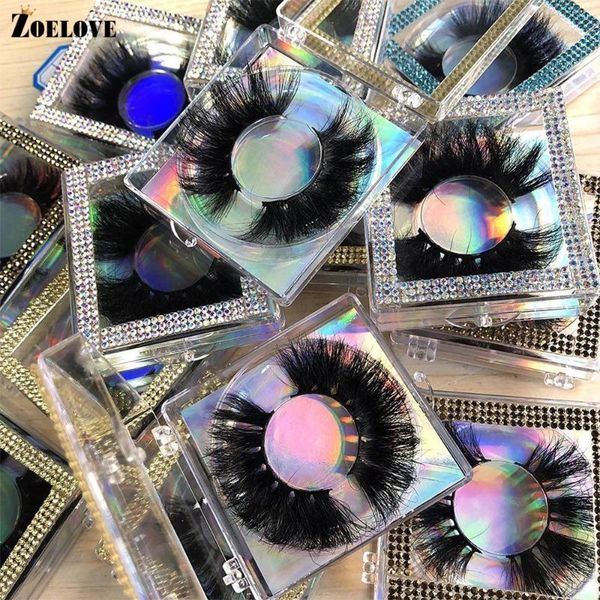

false eyelashes fluffy mink lashes wholesale 25 mm in bulk fake eyelash diamond packaging 5d soft thick eye lash