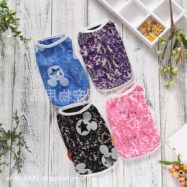 

honghongpet burnt flower vest summer clothes teddy bear bipedal small dog