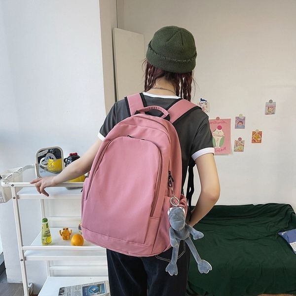 

new student backpack men's and women's fashion nylon high school schoolbag