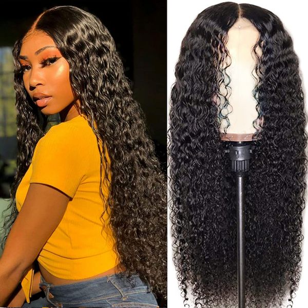 

lx brand long water wavy lace front wigs for black women black color synthetic lace front wigs middle part cosplay lace wigsfactory direct
