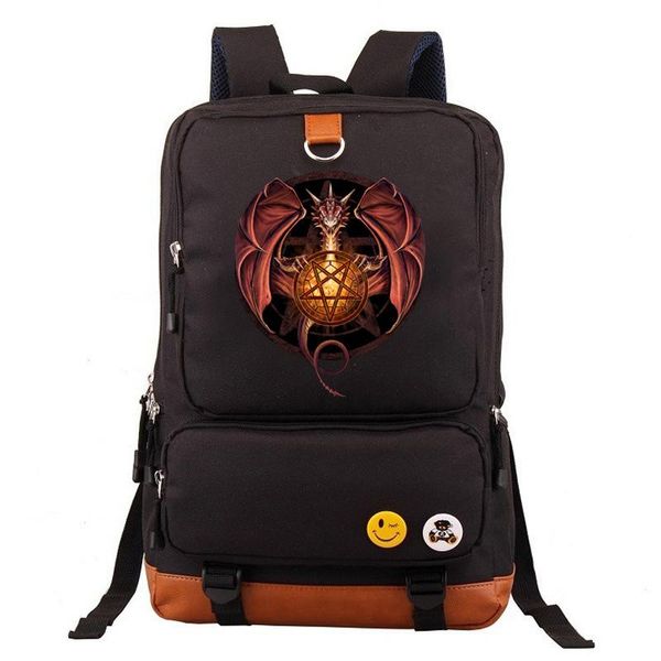 

backpack 2021 cool fire dragon supernatural boy girl school bag women bagpack teenagers schoolbags canvas student packsack