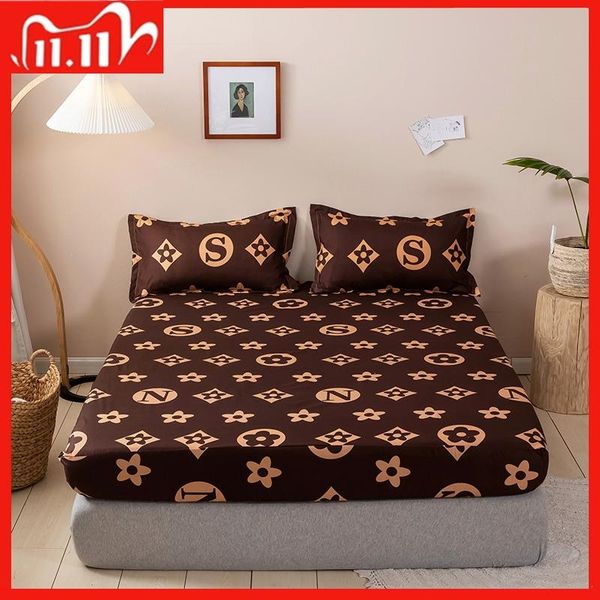 

luxury flower bed sheet +case mattress covers fitted sets with elastic sheets &