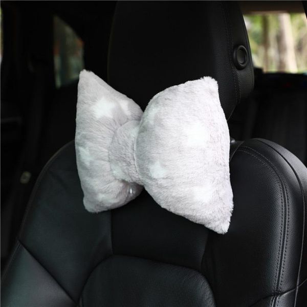 

seat cushions car plush headrest neck pillow interior supplies gray support access