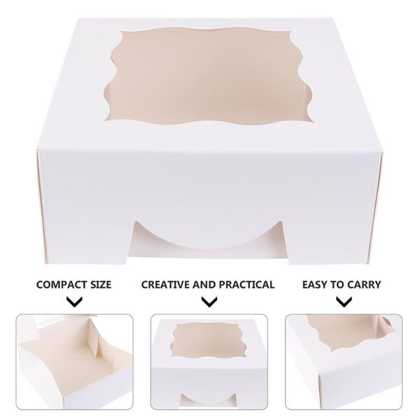 

5pcs delicate window pastry dessert packing boxes cake wrapping gift wrap