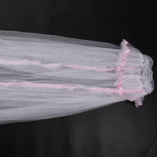 

mosquito net baby canopy netting toddler crib bed cot nursery drape dome, pink