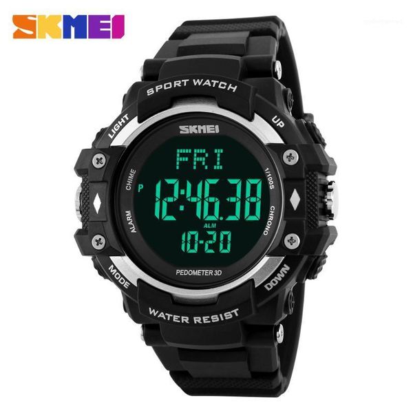 

men sports watches countdown double time watch alarm chrono digital relogio masculino running wristwatches, Slivery;brown