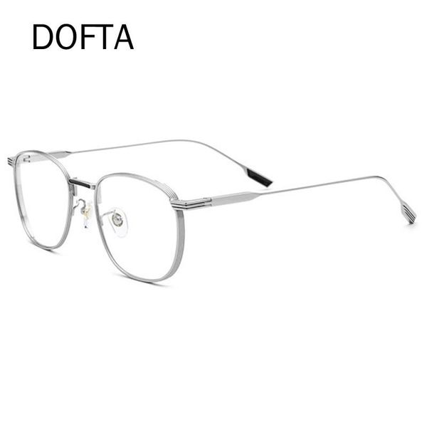 

fashion sunglasses frames dofta pure titanium myopia glasses frame women vintage round optical prescription eyeglass men oval eyewear 7025, Black