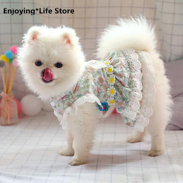 

dog apparel fashion floral dress skirt summer pet clothes for animals yorkies maltese puppy dogs dresses pets clothing cat disfraz perro