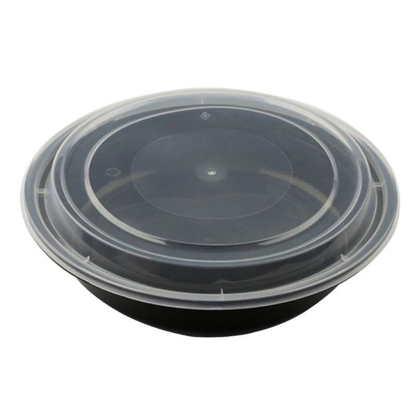 

dinnerware sets 10pcs 720ml disposable plastic bowl take out containers storage box with lids - round