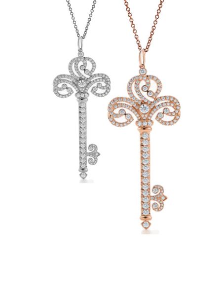 

chains 2021 trend flower necklace key pendant postage men's and women's jewelry sterling silver 925 personalized