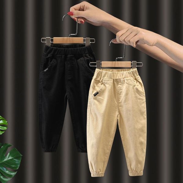 

spring kids pants boys casual clothing cotton long trousers children sport girls 2-6years, Blue