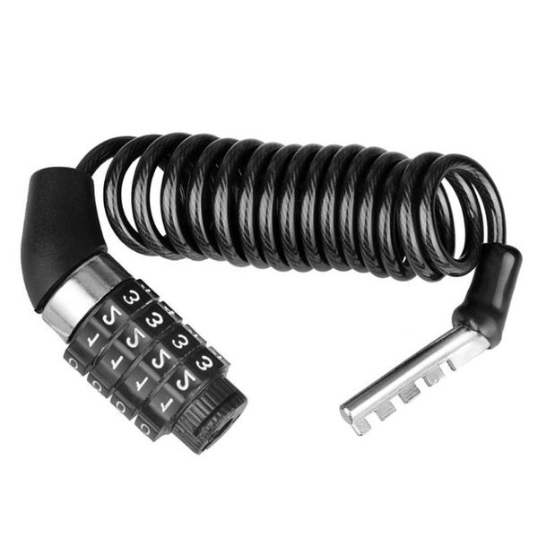 

bike locks steel cable helmet lock anti-theft 4 digit password bicycle for scooter motorcycle portable mtb road