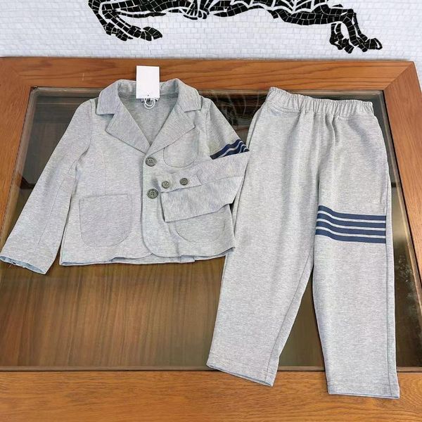 

clothing sets explosive children's 2021 early autumn product boy lapel suit upper body western style, soft and delicate fabr, White