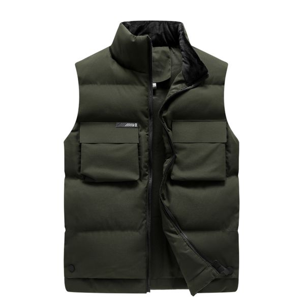 

men's vt, large warm svels et, m-8xl, windproof, warm, lovers, autumn and winter, Black;white